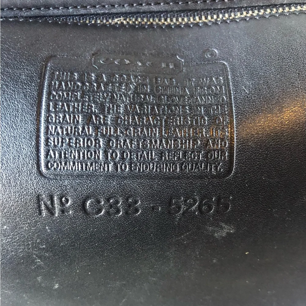 Coach Black Leather Briefcase with Turnlock
